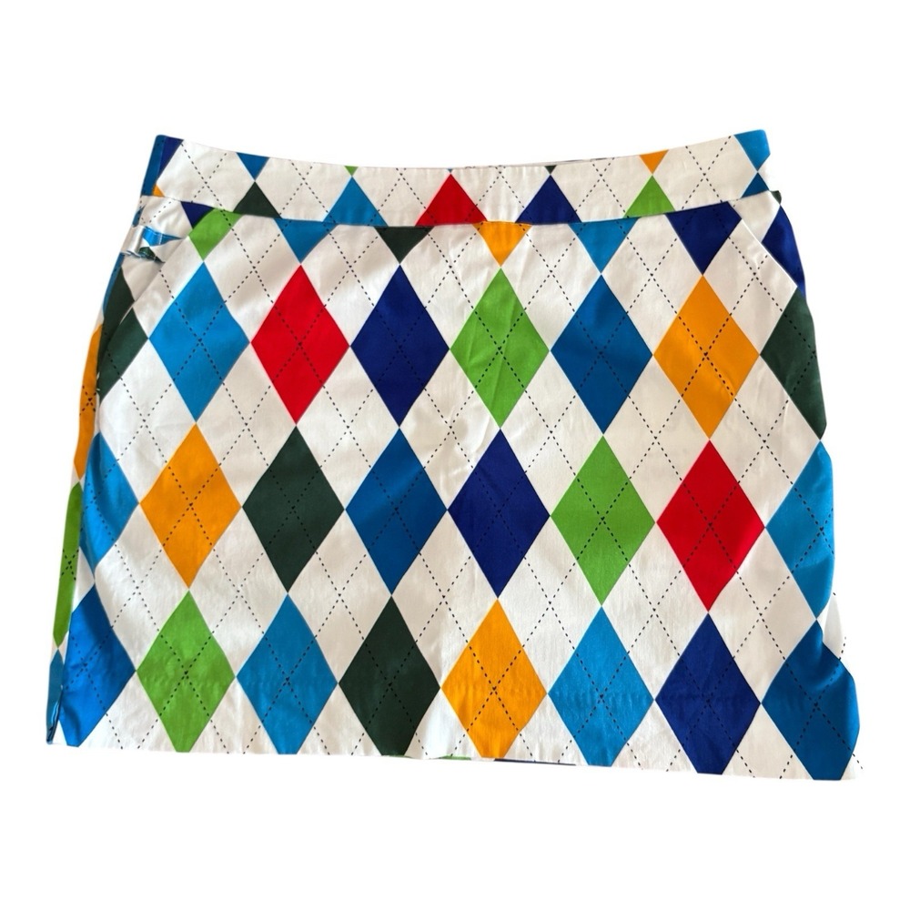 Royal and‎ Awesome Womens Size 12 Golf Skort King of Diamonds Argyle Skirt